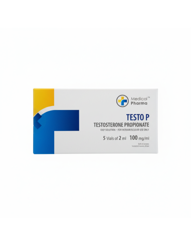 Buy Testosterone Propionate 5 vials of 2 ml 100mg/ml MEDICAL PHARMA in Europe. €28.00