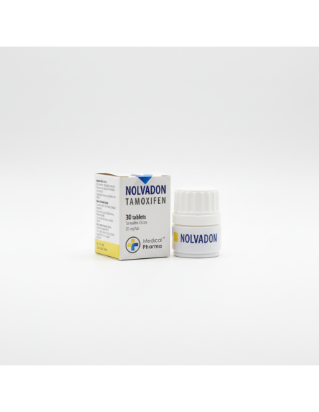 Buy Nolvadon Tamoxifen 30tab/ 20mg/tab MEDICAL PHARMA in Europe. €40.00